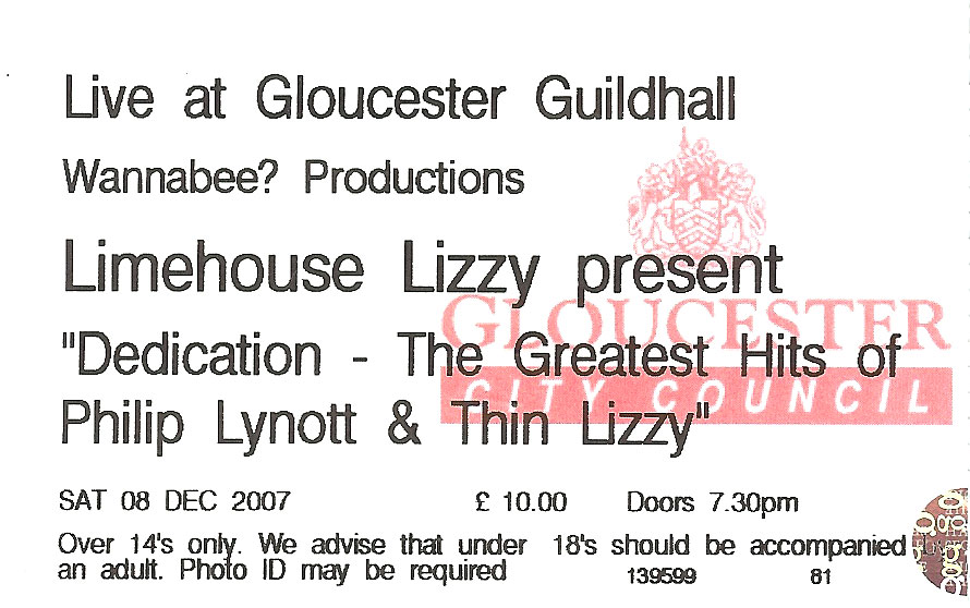Limehouse Lizzy Ticket